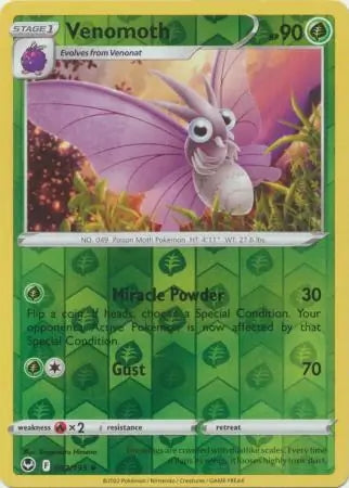 Silver Tempest Venomoth #2/195 reverse holo